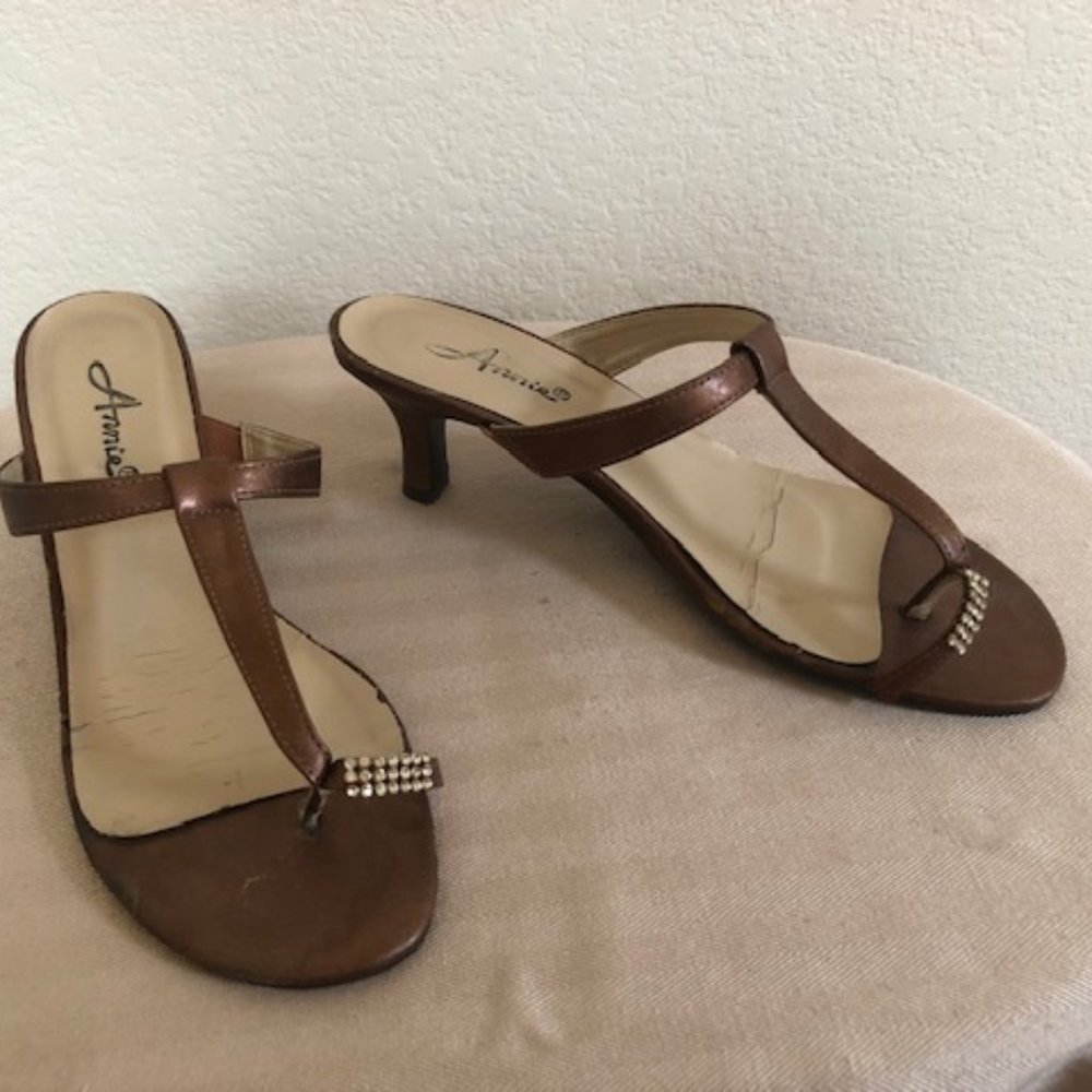 Strappy Backless Sandal with Rhinestones!